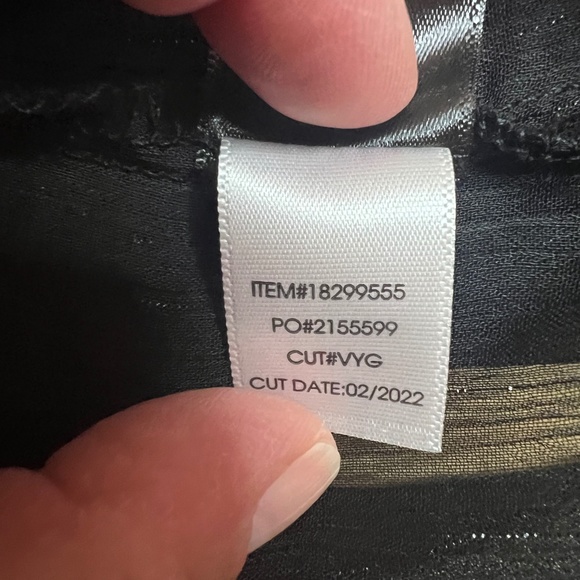 Torrid Black Chiffon Lurex Button-Up Blouse with Silver Metallic Size 00 Medium - Picture 5 of 11